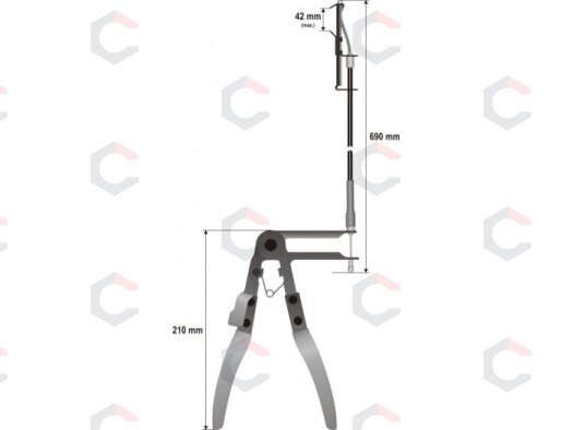 Replės sąvaržom su trosu 530mm "Stahlberg" (H3011701) 2 Replės sąvaržom su trosu 530mm "Stahlberg" (H3011701) 2