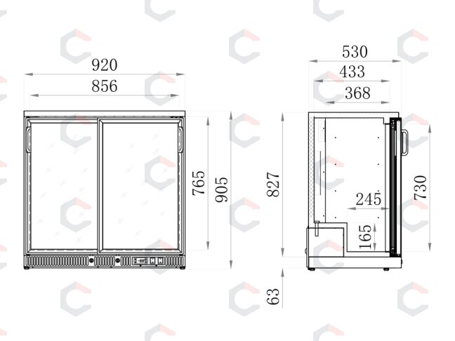 Šaldymo vitrina gėrimams | 2 stumdomų durų | 227 l (YG-05356) 11 Šaldymo vitrina gėrimams | 2 stumdomų durų | 227 l (YG-05356) 11