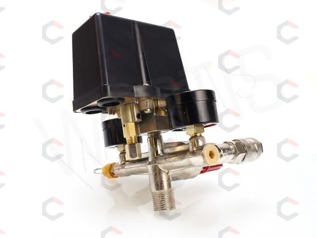 Reguliatorius kompresoriui su slėgio jungikliu ir manometrais | 380V (SK10679) 4 Reguliatorius kompresoriui su slėgio jungikliu ir manometrais | 380V (SK10679) 4
