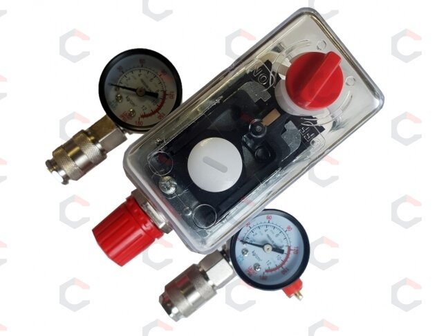 Reguliatorius kompresoriui su slėgio jungikliu ir manometrais | 380V (SK10679B) 1 Reguliatorius kompresoriui su slėgio jungikliu ir manometrais | 380V (SK10679B) 1