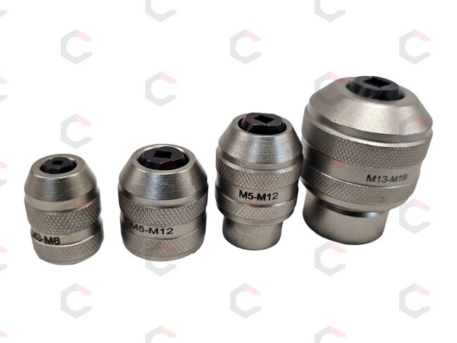 Reguliuojamas sriegiklio griebtuvas laikiklis | 1/4" pavara | M3–M8 (SK6582) 3 Reguliuojamas sriegiklio griebtuvas laikiklis | 1/4" pavara | M3–M8 (SK6582) 3