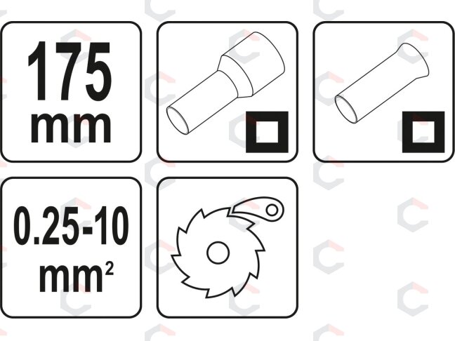Replės jungčių užspaudimui | 0,20 iki 10 mm² (YT-23051) 3 Replės jungčių užspaudimui | 0,20 iki 10 mm² (YT-23051) 3