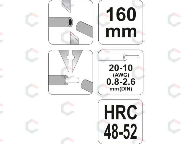 Replės laidams | 20-10 AWG | 160 mm (YT-2319) 2 Replės laidams | 20-10 AWG | 160 mm (YT-2319) 2