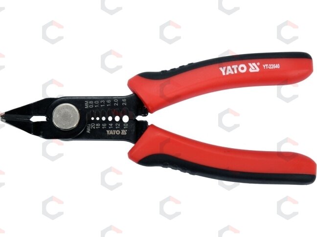 Replės šoninės | su vielos valymo funkcijomis | 140 mm / 0.8-2.6MM2 (YT-22640) 2 Replės šoninės | su vielos valymo funkcijomis | 140 mm / 0.8-2.6MM2 (YT-22640) 2