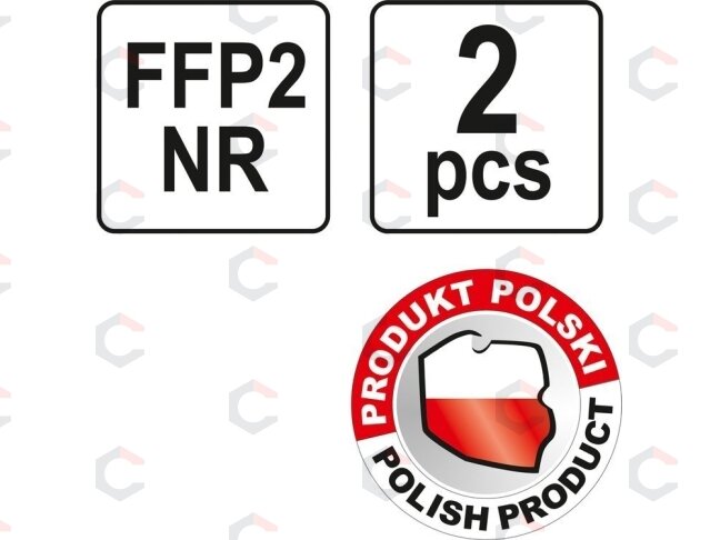 Respiratoriai FFP2 2vnt. (YT-74919) 2 Respiratoriai FFP2 2vnt. (YT-74919) 2