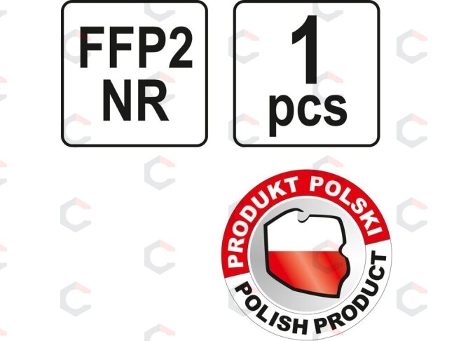 Respiratorius su vožtuvu FFP2/PZ 1 vnt. (YT-74949) 2 Respiratorius su vožtuvu FFP2/PZ 1 vnt. (YT-74949) 2