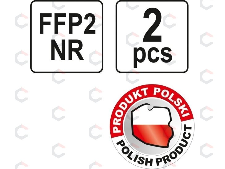 Respiratoriai FFP2 2vnt. (YT-74919) 2 Respiratoriai FFP2 2vnt. (YT-74919) 2