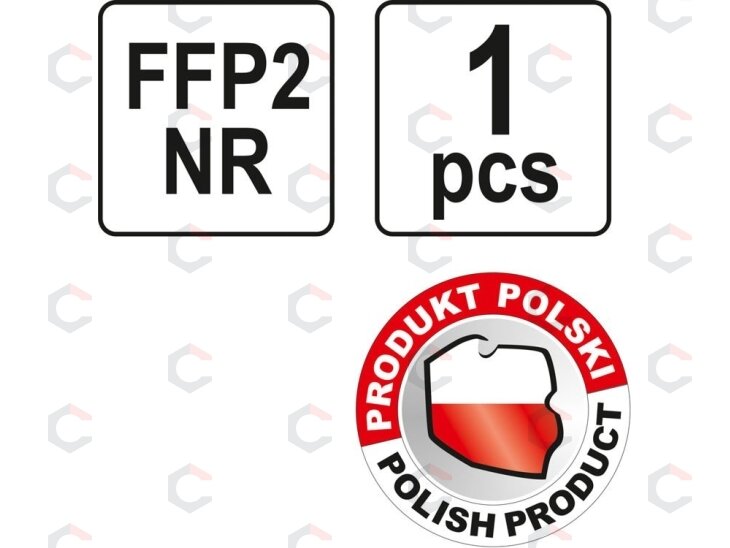 Respiratorius su vožtuvu FFP2/PZ 1 vnt. (YT-74949) 2 Respiratorius su vožtuvu FFP2/PZ 1 vnt. (YT-74949) 2