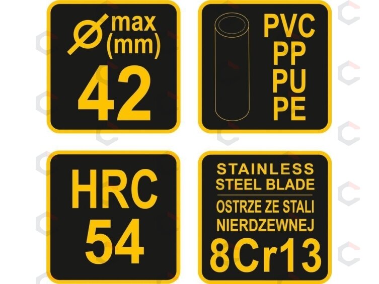 Replės plastikiniams vamzdžiams | iki 42 mm Ø (78341) 2 Replės plastikiniams vamzdžiams | iki 42 mm Ø (78341) 2