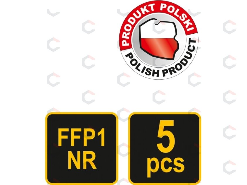 Respiratoriai EN 149: 2001.FFP1, 5vnt (74543) 2 Respiratoriai EN 149: 2001.FFP1, 5vnt (74543) 2