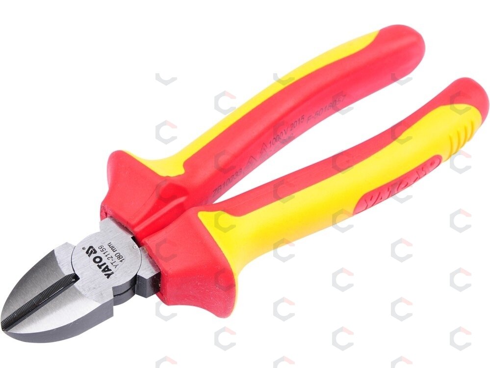 Replės aukštos įtampos laidams šoninio kirpimo 180mm, VDE 1000V (YT-21159) Replės aukštos įtampos laidams šoninio kirpimo 180mm, VDE 1000V (YT-21159)