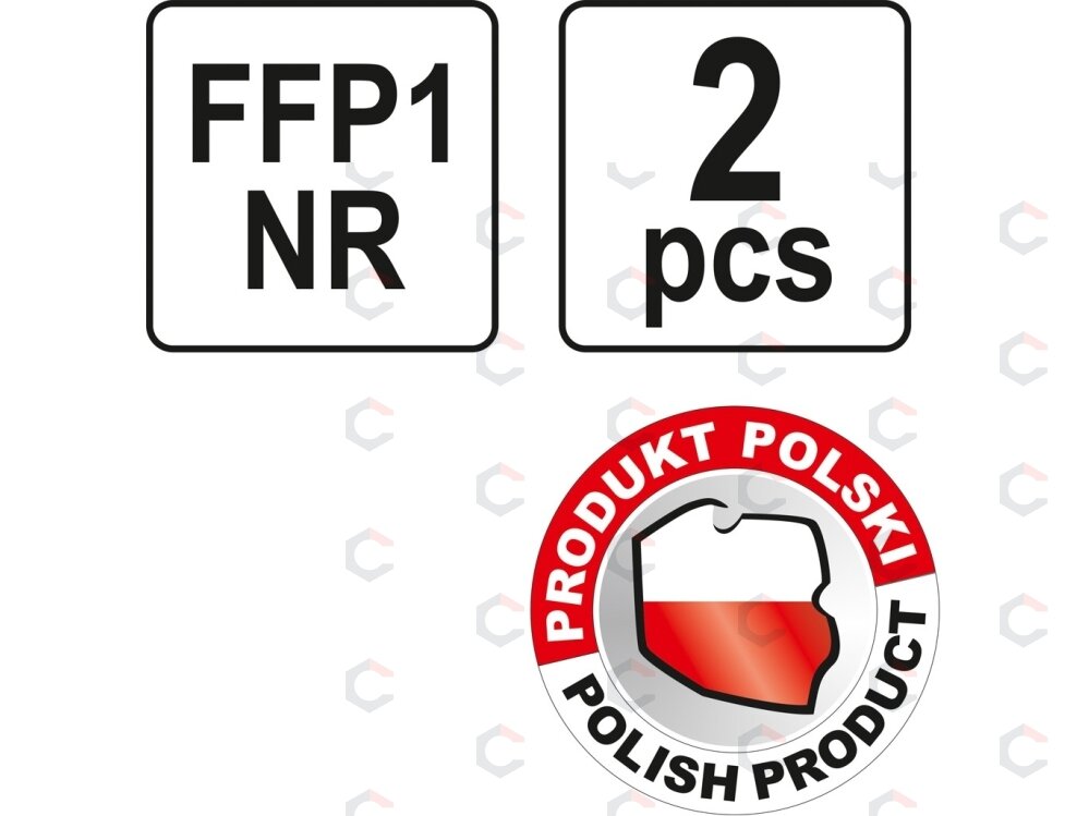 Respiratoriai FFP1/K 2 vnt. (YT-74852) 2 Respiratoriai FFP1/K 2 vnt. (YT-74852) 2