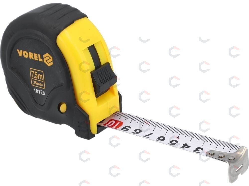 Ruletė su fiksatoriumi | 7,5 m x 25 mm (10128) Ruletė su fiksatoriumi | 7,5 m x 25 mm (10128)