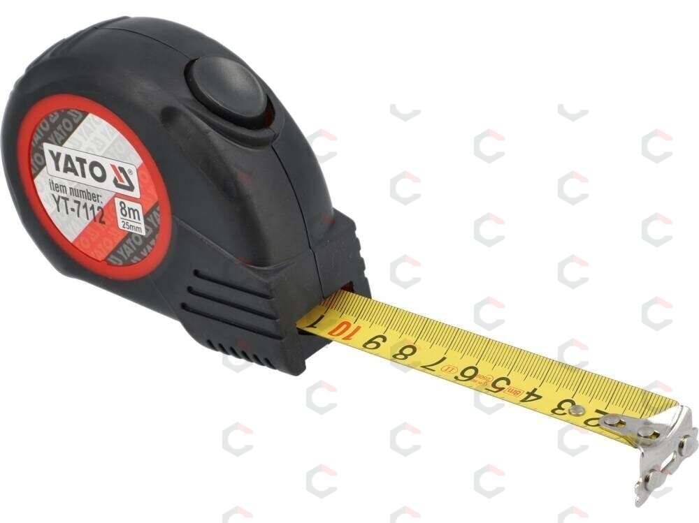 Ruletė su magnetu | 8 m x 25 mm (YT-7112) Ruletė su magnetu | 8 m x 25 mm (YT-7112)