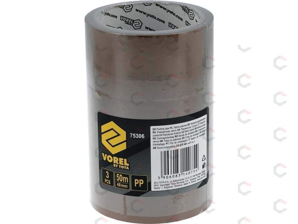 Ruda PP pakavimo juosta 48 mm x 50 m, 3 vnt. (75306) 2 Ruda PP pakavimo juosta 48 mm x 50 m, 3 vnt. (75306) 2