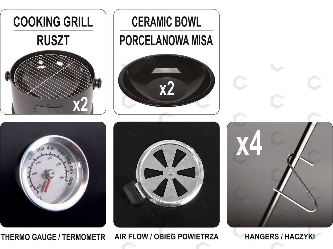 Rūkykla apvali / grilis | 2 pakopos | 40 cm (99633) 12 Rūkykla apvali / grilis | 2 pakopos | 40 cm (99633) 12