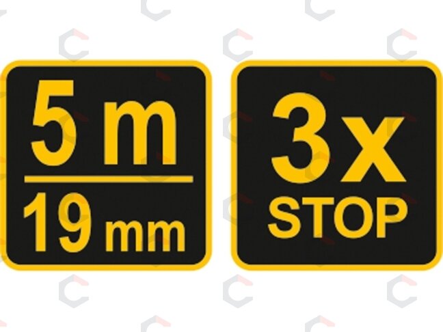 Ruletė su fiksatoriumi | 5 m x 19 mm (10125) 1 Ruletė su fiksatoriumi | 5 m x 19 mm (10125) 1