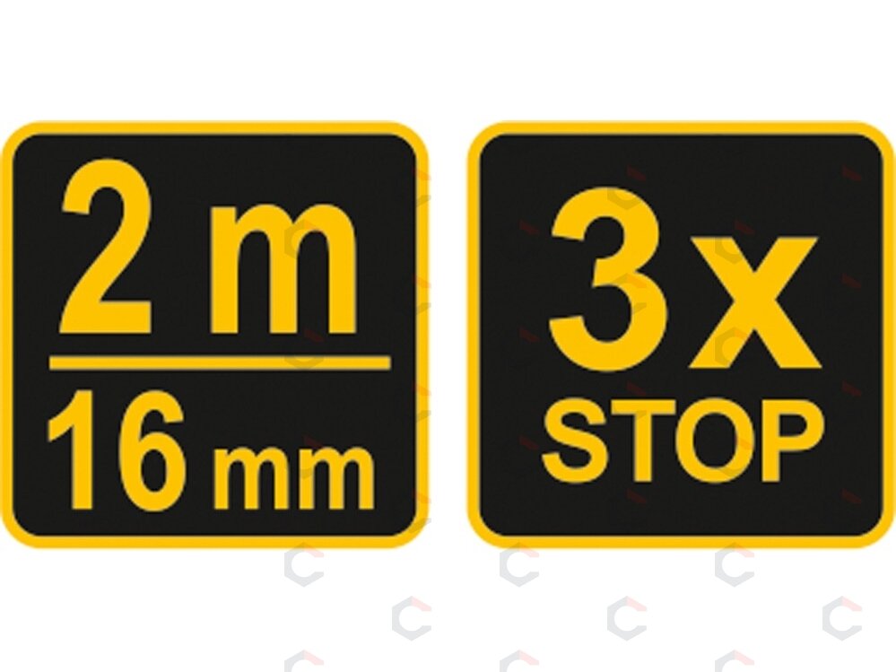 Ruletė su fiksatoriumi | 2 m x 16 mm (10122) 1 Ruletė su fiksatoriumi | 2 m x 16 mm (10122) 1