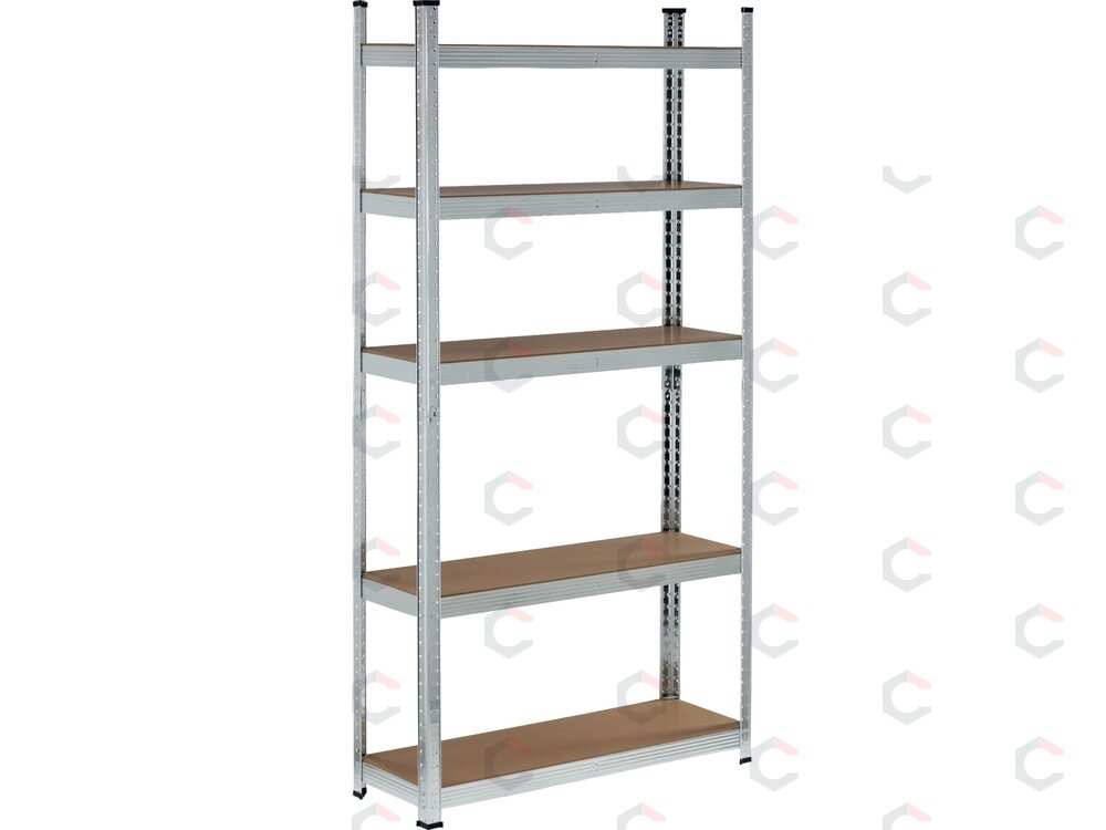 Sandėliavimo stelažas cinkuotas | 5 lentynos | HDF plokštės | 180 X 90 X 30 cm (78483) 1 Sandėliavimo stelažas cinkuotas | 5 lentynos | HDF plokštės | 180 X 90 X 30 cm (78483) 1