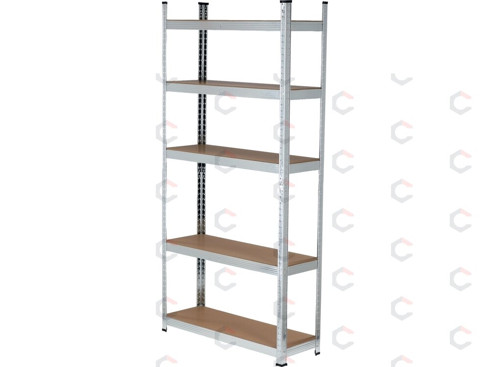 Sandėliavimo stelažas cinkuotas | 5 lentynos | HDF plokštės | 180 X 90 X 30 cm (78483) Sandėliavimo stelažas cinkuotas | 5 lentynos | HDF plokštės | 180 X 90 X 30 cm (78483)