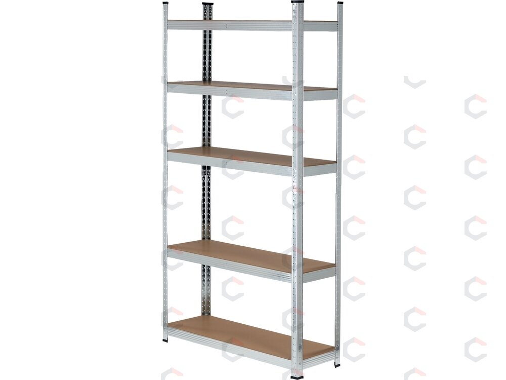 Sandėliavimo stelažas cinkuotas | 5 lentynos | HDF plokštės | 180 X 90 X 40 cm (78485) Sandėliavimo stelažas cinkuotas | 5 lentynos | HDF plokštės | 180 X 90 X 40 cm (78485)