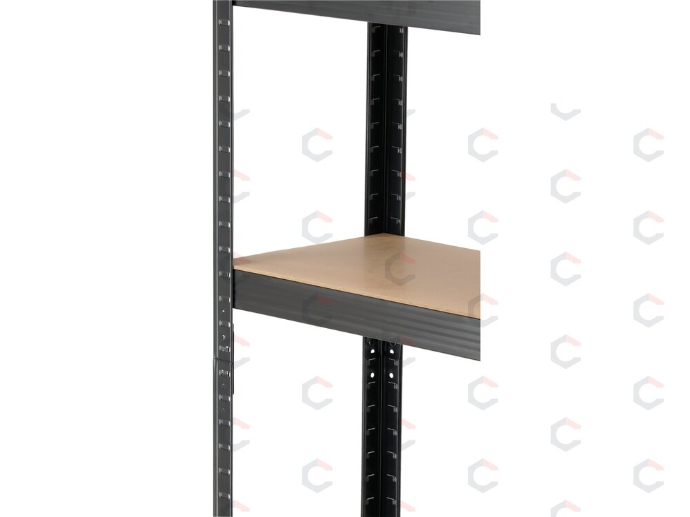 Metalinis sandėliavimo stelažas | 180 x 90 x 30 cm | 500 kg | 5 lentynos (78484) 4 Metalinis sandėliavimo stelažas | 180 x 90 x 30 cm | 500 kg | 5 lentynos (78484) 4