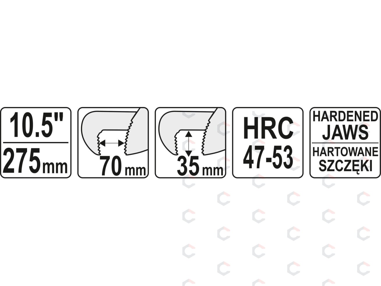 Santechninis vamzdinis raktas 275mm (10.5") (YT-22002) 3 Santechninis vamzdinis raktas 275mm (10.5") (YT-22002) 3