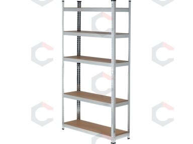 Sandėliavimo stelažas cinkuotas | 5 lentynos | HDF plokštės | 180 X 90 X 40 cm (78485) Sandėliavimo stelažas cinkuotas | 5 lentynos | HDF plokštės | 180 X 90 X 40 cm (78485)