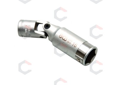 Šarnyrinė galvutė žvakėms šešiakampė | 10 mm (3/8") | 16 mm (2985) Šarnyrinė galvutė žvakėms šešiakampė | 10 mm (3/8") | 16 mm (2985)