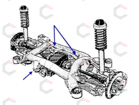 Sailentblokų presavimo komplektas | BMW E38, E39 | 7 vnt. (6456) 7 Sailentblokų presavimo komplektas | BMW E38, E39 | 7 vnt. (6456) 7