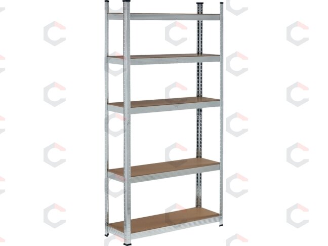 Sandėliavimo stelažas cinkuotas | 5 lentynos | HDF plokštės | 180 X 90 X 30 cm (78483) 1 Sandėliavimo stelažas cinkuotas | 5 lentynos | HDF plokštės | 180 X 90 X 30 cm (78483) 1