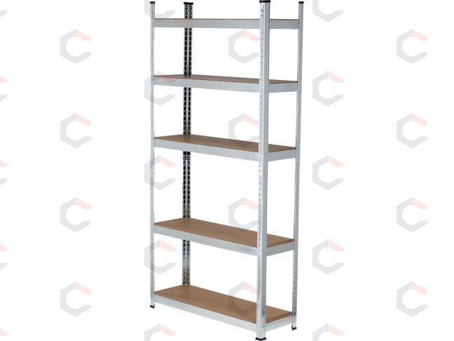 Sandėliavimo stelažas cinkuotas | 5 lentynos | HDF plokštės | 180 X 90 X 30 cm (78483) Sandėliavimo stelažas cinkuotas | 5 lentynos | HDF plokštės | 180 X 90 X 30 cm (78483)