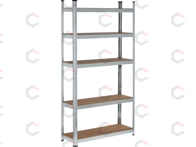Sandėliavimo stelažas cinkuotas | 5 lentynos | HDF plokštės | 180 X 90 X 40 cm (78485) 1 Sandėliavimo stelažas cinkuotas | 5 lentynos | HDF plokštės | 180 X 90 X 40 cm (78485) 1