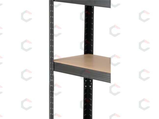 Metalinis sandėliavimo stelažas | 180 x 90 x 30 cm | 500 kg | 5 lentynos (78484) 4 Metalinis sandėliavimo stelažas | 180 x 90 x 30 cm | 500 kg | 5 lentynos (78484) 4