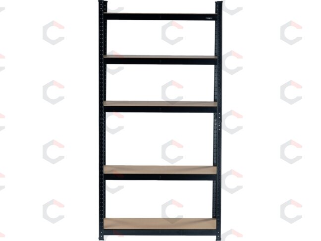 Metalinis sandėliavimo stelažas | 180 x 90 x 40 cm | 500 kg | 5 lentynos (78486) 2 Metalinis sandėliavimo stelažas | 180 x 90 x 40 cm | 500 kg | 5 lentynos (78486) 2