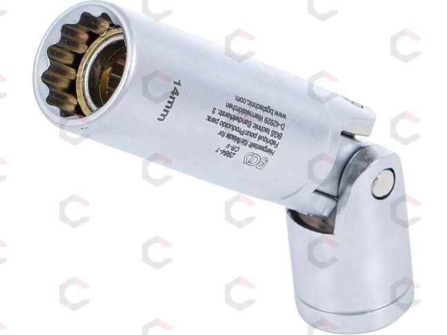 Šarnyrinė galvutė žvakėms 12 kampų | 10 mm (3/8") | 14 mm (2984-1) 1 Šarnyrinė galvutė žvakėms 12 kampų | 10 mm (3/8") | 14 mm (2984-1) 1