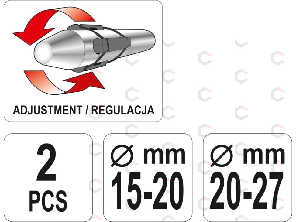 Sankabos išlyginimo / centravimo rinkinys | 15-20 mm / 20-27mm | 2 vnt. (YT-06312) 4 Sankabos išlyginimo / centravimo rinkinys | 15-20 mm / 20-27mm | 2 vnt. (YT-06312) 4