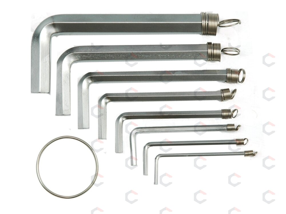 Šešiakampių raktų komplektas / hex / 8vnt. 2 - 10mm (56392) Šešiakampių raktų komplektas / hex / 8vnt. 2 - 10mm (56392)