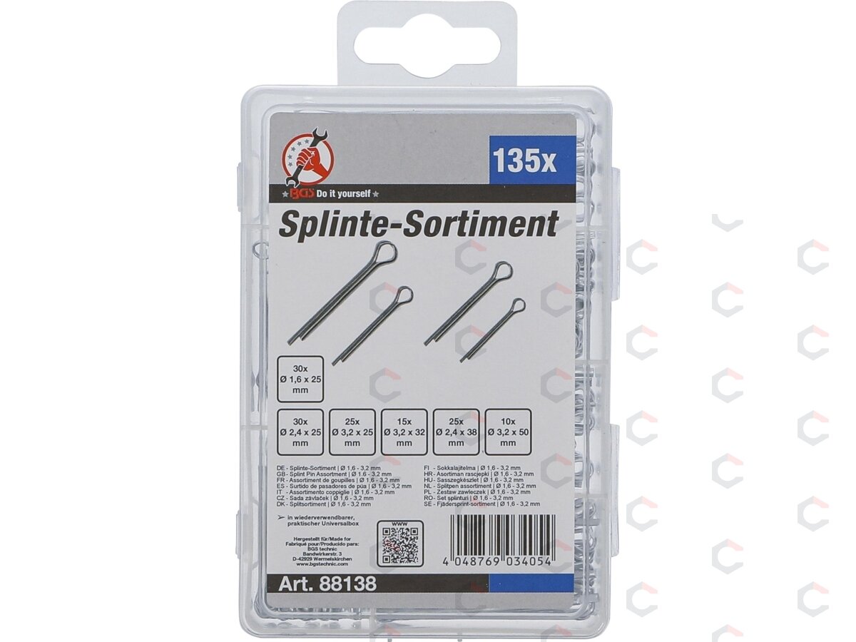 Segtukų rinkinys | Ø 1,6-3,2 mm | 135 vnt. (88138) 2 Segtukų rinkinys | Ø 1,6-3,2 mm | 135 vnt. (88138) 2