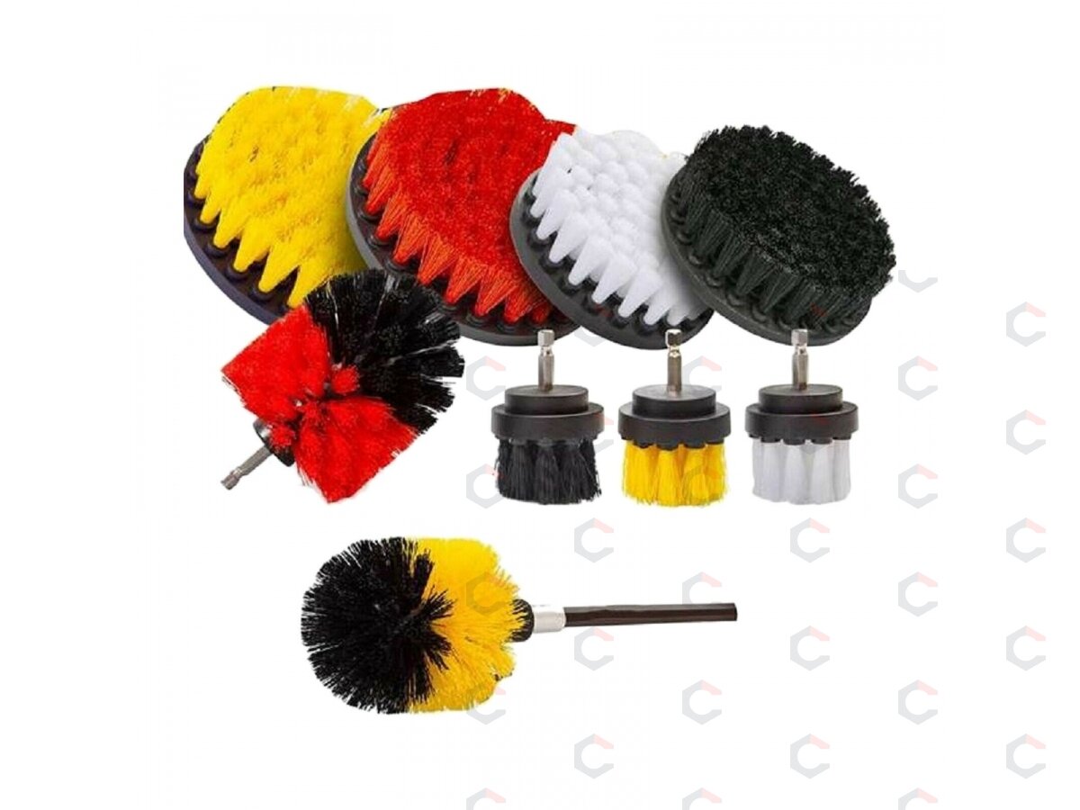 Šepečių rinkinys su Hex 6.3 mm (1/4") galu | Nailonas | 10 vnt. (DB10S) 2 Šepečių rinkinys su Hex 6.3 mm (1/4") galu | Nailonas | 10 vnt. (DB10S) 2