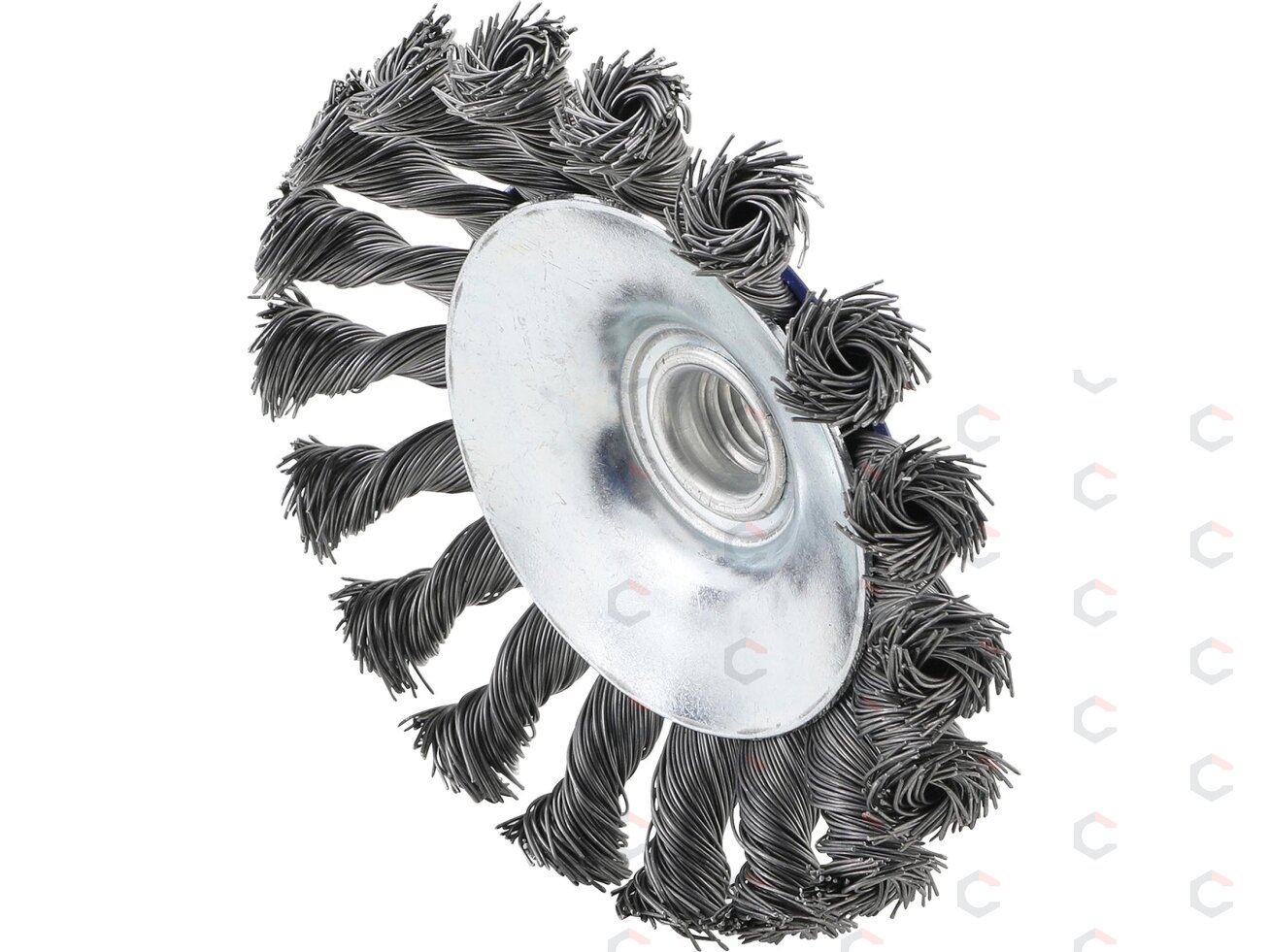 Vielinis šepetys lėkštės tipo – stambus plienas, 18 „knot“ – M14×2, Ø115 mm (3981) 2 Vielinis šepetys lėkštės tipo – stambus plienas, 18 „knot“ – M14×2, Ø115 mm (3981) 2