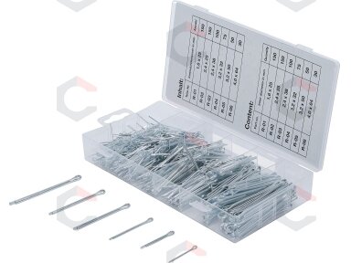Segtukų asortimentas | tiesūs | Ø 1.6 - 4.0 mm | 555 vnt. (8048) Segtukų asortimentas | tiesūs | Ø 1.6 - 4.0 mm | 555 vnt. (8048)