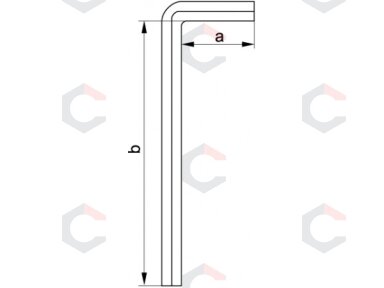 Šešiakampis raktas lenktas labai ilgas 8,0 mm, 6 vnt ( YT-5768 )
