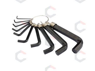 Šešiakampių raktų komplektas 2-14 mm, /hex/ 10vnt. (56400) Šešiakampių raktų komplektas 2-14 mm, /hex/ 10vnt. (56400)