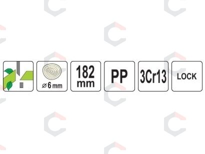Genėjimo žirklės žirklinio tipo Basic 182 mm (YT-88175) 5 Genėjimo žirklės žirklinio tipo Basic 182 mm (YT-88175) 5
