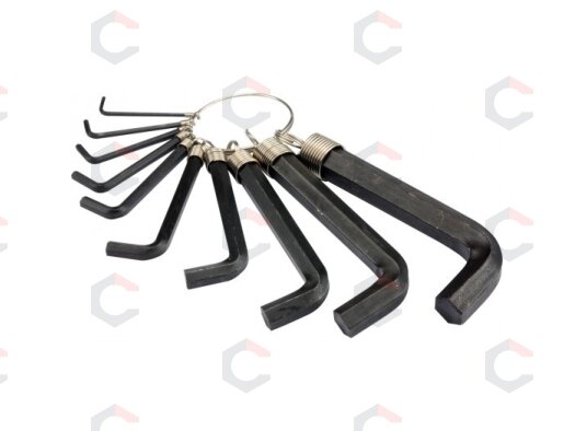 Šešiakampių raktų komplektas 2-14 mm, /hex/ 10vnt. (56400) Šešiakampių raktų komplektas 2-14 mm, /hex/ 10vnt. (56400)