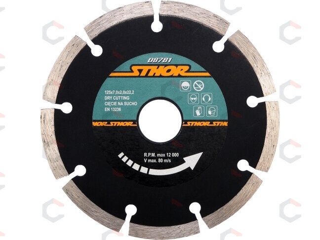 Segmentinis pjovimo diskas HS 125mm (08781) Segmentinis pjovimo diskas HS 125mm (08781)