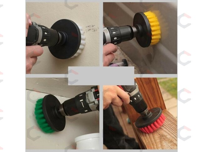 Šepečių rinkinys su Hex 6.3 mm (1/4") galu | Nailonas | 10 vnt. (DB10S) 3 Šepečių rinkinys su Hex 6.3 mm (1/4") galu | Nailonas | 10 vnt. (DB10S) 3
