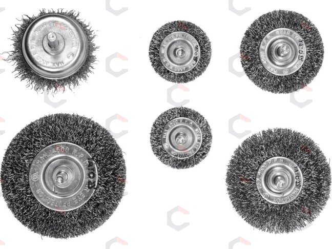Šepečių rinkinys su kotu | nerūdijantis plienas | INOX | 6 vnt. (YT-47593) 1 Šepečių rinkinys su kotu | nerūdijantis plienas | INOX | 6 vnt. (YT-47593) 1