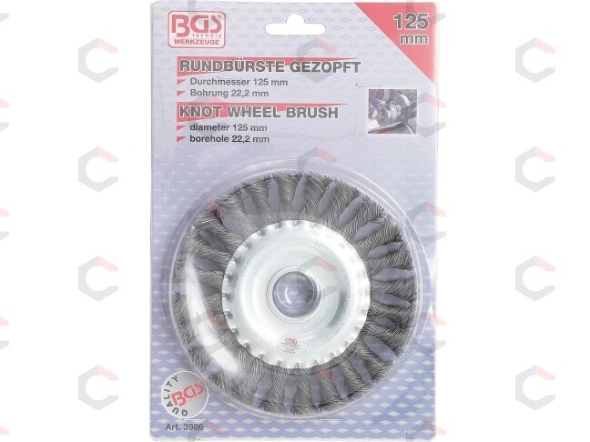 Šepetys disko tipo | stambus plienas | Ø 125 mm (3986) 2 Šepetys disko tipo | stambus plienas | Ø 125 mm (3986) 2